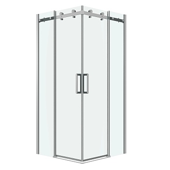 Душевое ограждение Grossman Classic 300.K33.04.9090.10.00 (90х90х195) квадрат,раздвижная,хром,стекло прозрачное, 2 места 