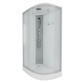 Душевая кабина Niagara Eco E120/80/13L/MT (120х80х215) низкий поддон(13см),стекло матовое,3 места 