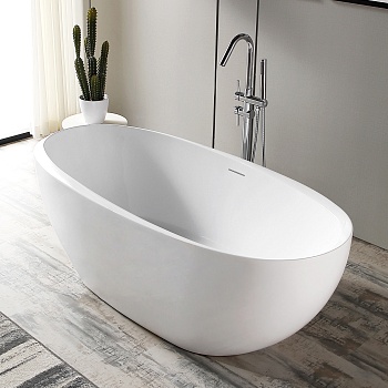 Ванна акриловая Abber 170 х 80 x 60 см, отдельностоящая, белая, AB9285 