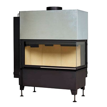 Каминная топка RADIANTE 550/20/45-89.44 H, чёрная рамка, правая (Hark) 