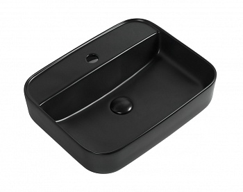 Раковина Timo Inari TK-505MB, 50.5 см, фаянс, цвет черный 