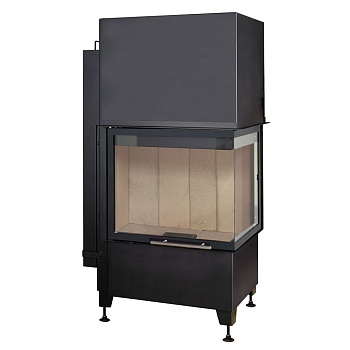 Каминная топка RADIANTE 550/20/57-66.44 H ECOPLUS, чёрная рамка, правая (Hark) 