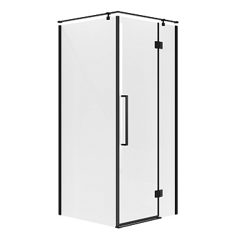 Душевое ограждение Niagara Nova NG-6831-34ВLACK (90х90х195) квадрат,черный матовый,двери распашные,стекло прозрачное,1 место 