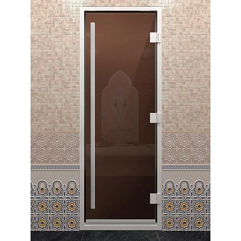 Дверь DoorWood Хамам престиж, бронза, 700/1900мм 