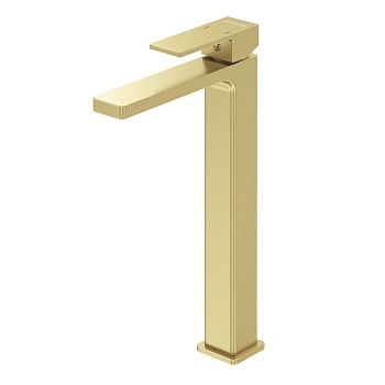 Смеситель для раковины высокий Grossman Style 520.K35.05.320 золото сатиновый,1 место 