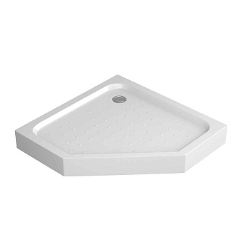 Душевой поддон NG-P1010-14D (100х100х13) трапеция,1 место 