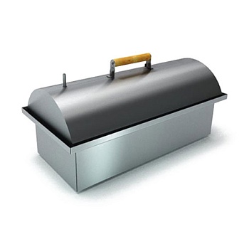 Коптильня Grillux "Smoky Lux 55" 2-х ярусная с гидрозатвором, с купольной крышкой из нержавеющей стали ВЗР2265 