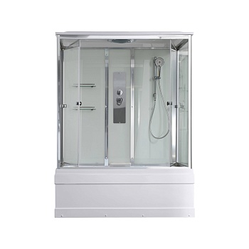 Душевой бокс AvaCan V5015 78255, 150 x 85 см, с крышей, поддон высокий, стекло прозрачное, профиль хром 