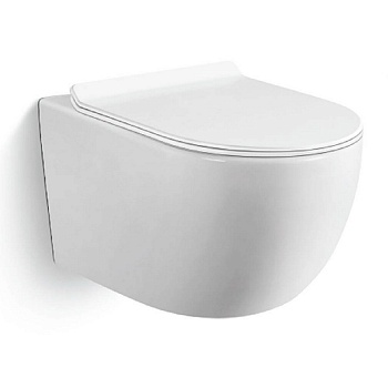 Подвесной унитаз Black&White Universe W-701, безободковый 