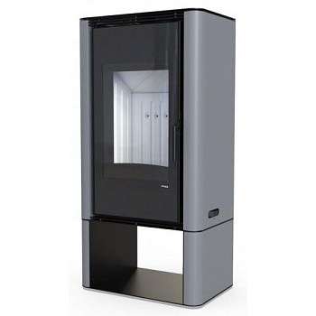Печь камин DEFRO HOME SOLUM LOG 9кВт серая сталь 